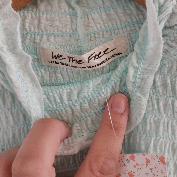 NWT Free People Caroline Smocked Turtleneck - Picture 7 of 10